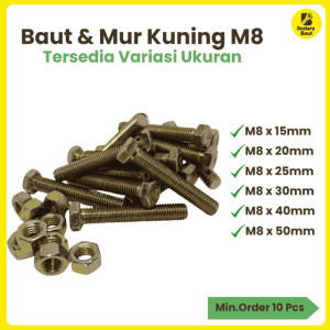 Baut Mur Kuning M8